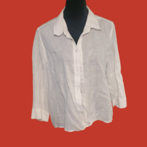 Chico's size 2 white linen blouse